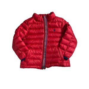 Ralph Lauren Kids Jacket Down Puffer Coat Size 24 Months Red Full Zip Winter